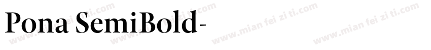 Pona SemiBold字体转换